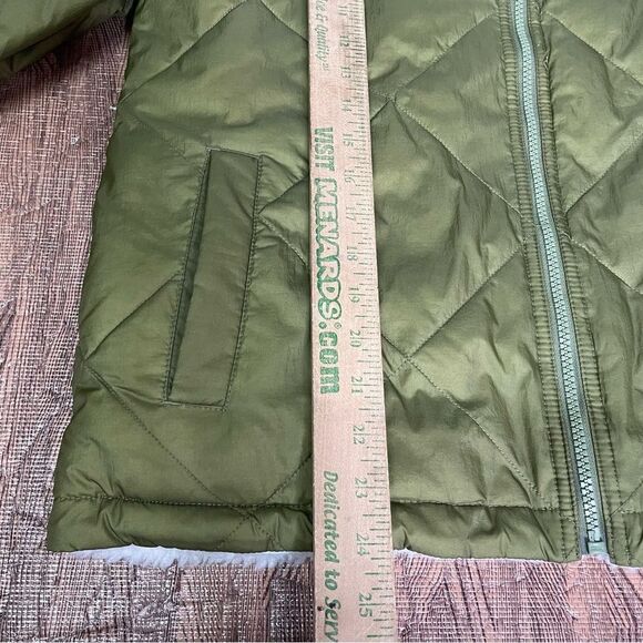 Madewell Jacket Women's XS Green Moss Reversible‎ Sherpa Puffer Coat Quilted NEW - Picture 10 of 10